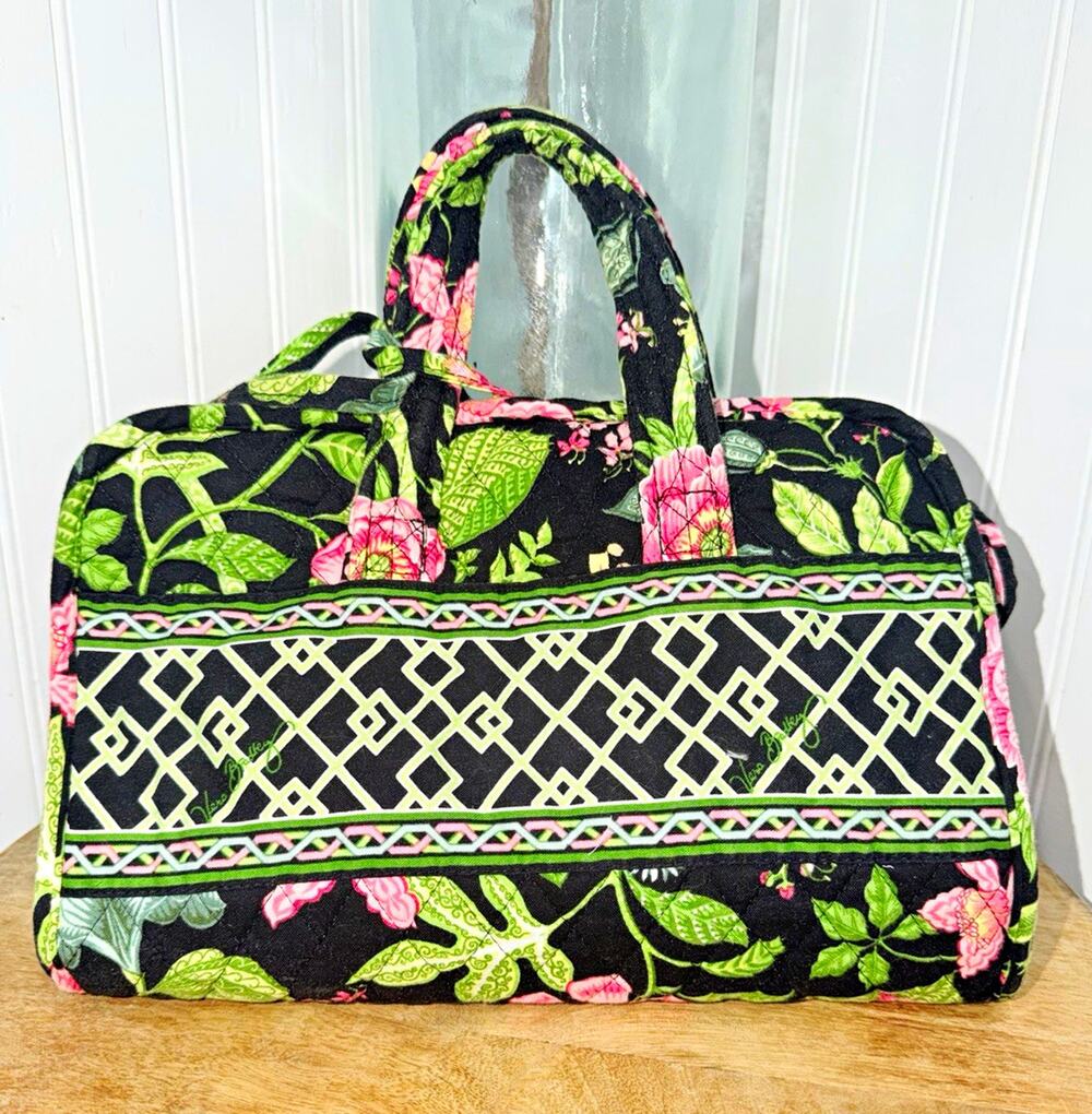 Vera Bradley Retired Botanica Hanging Fold-Out Toiletry, Makeup, Jewelry Bag